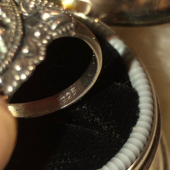 STERLING Purple Mojave Mohave Stone Filigree Style Ring Sz 6.5 - Picture 5 of 6